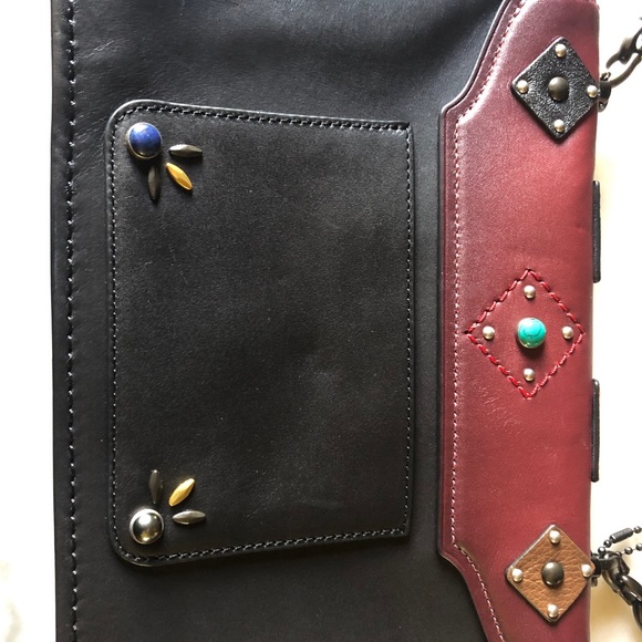 🌺 RARE/HTF Coach Swagger with Patchwork Prairie Rivets/PRICE FIRM - Picture 6 of 16